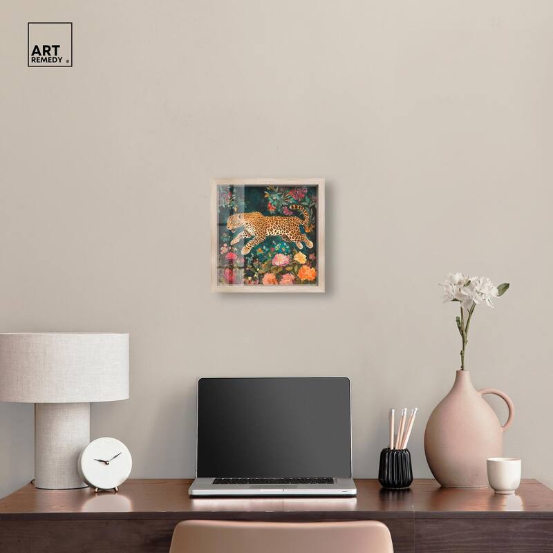 Tigers and Blooms Shadowbox by Art Remedy