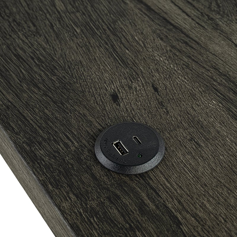 Brown Kitchen Counter Height Dining Table Set with 3 Upholstered Stools