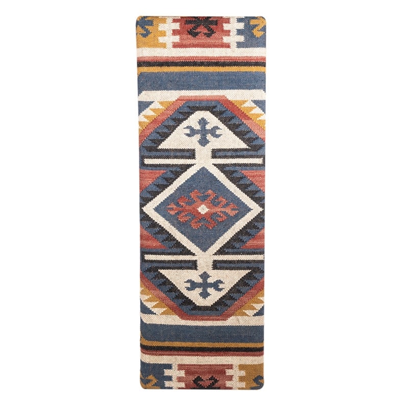 HERAT ORIENTAL Handmade Kilim Upholstered Bench - 16"x18"x48"