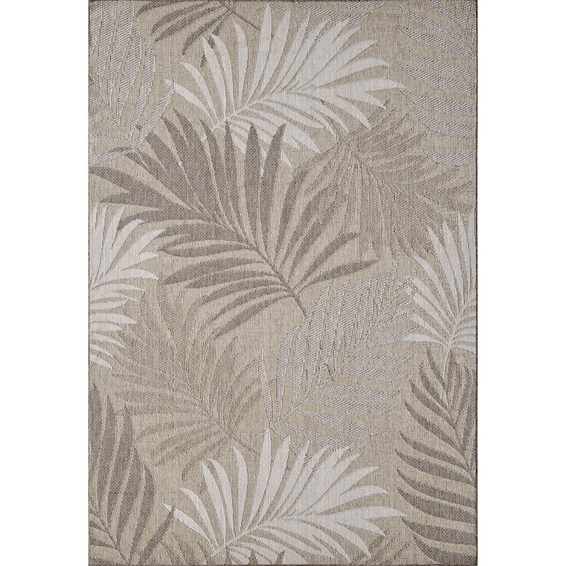 Domani Speak Tropical Palm Indoor / Outdoor Area Rug - 2'7" x 3'11" - Natural
