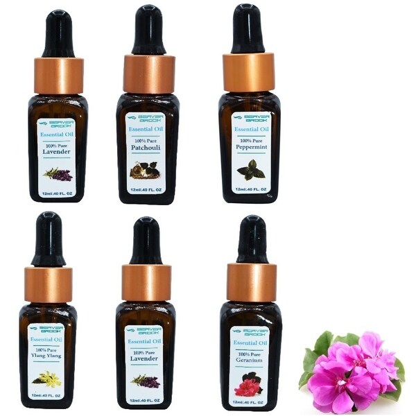 Beaver Brook Floral Essential Oil Bottle Dropper - 6 Pack. Opens flyout.