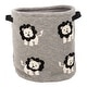 preview thumbnail 2 of 3, SAFAVIEH Baby Collection Leo Storage Basket - Grey / Black