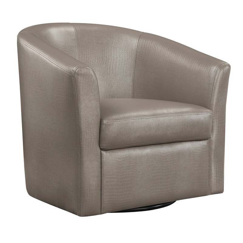 Tournefeuille Faux Leather Swivel Armchair