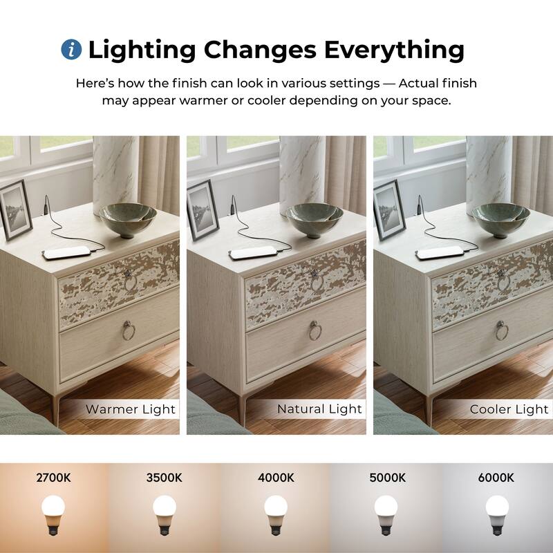 Furniture of America Fable Modern 6-Piece Solid Wood Panel Bedroom Set