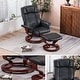 preview thumbnail 6 of 35, MCombo Set of 2 Swivel Recliner Chair with Wood Base and Ottoman