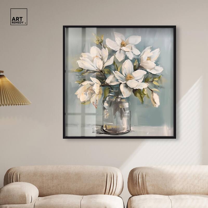 Prismatic Floral and Jar Shadowbox by Art Remedy