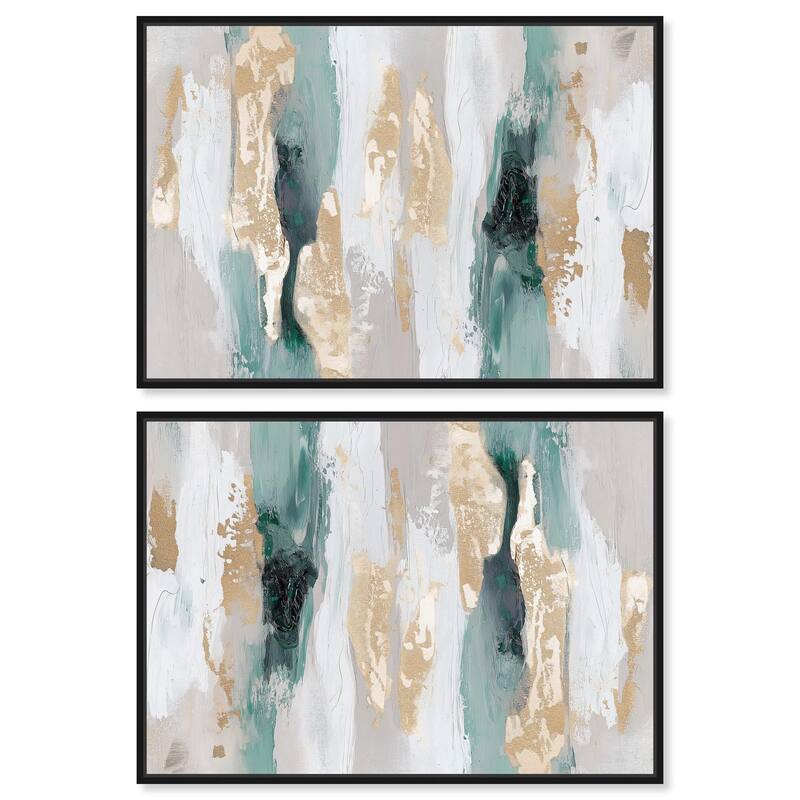 Mediterranean Pink Canvas by Art Remedy - 45" x 30" - Silver