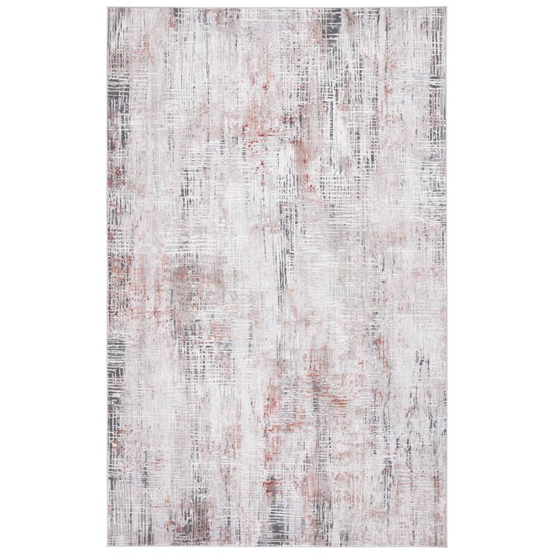 SAFAVIEH Vogue Claudia Modern Abstract Rug - 6'7" Square - Rust/Grey