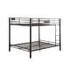 Modern Queen/Queen Metal Bunk Bed in Sandy Black Finish, Built-In ...