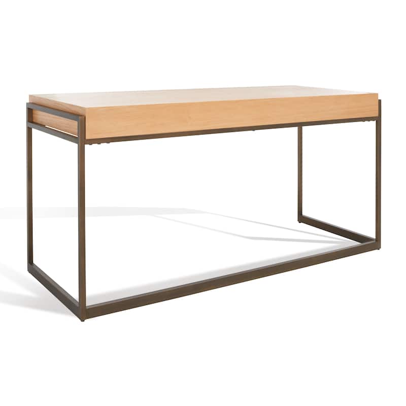 SAFAVIEH Couture Radunka 3-Drawer Smoked Eucalyptus Writing Desk