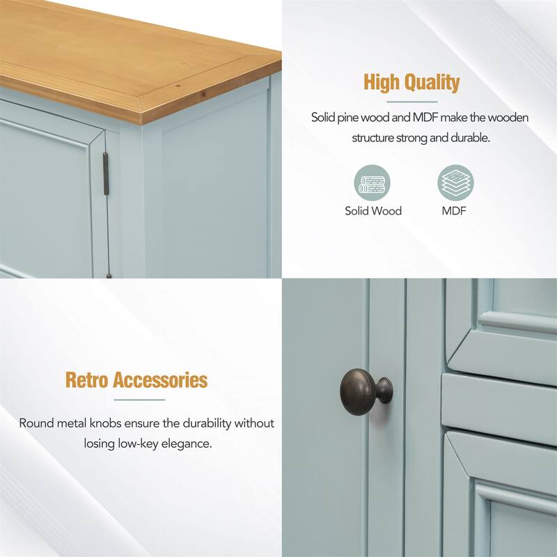 Ample Storage Vintage Console Table
