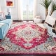 preview thumbnail 7 of 109, SAFAVIEH Madison Diederike Boho Medallion Distressed Rug 10' x 14' - Fuchsia/Blue