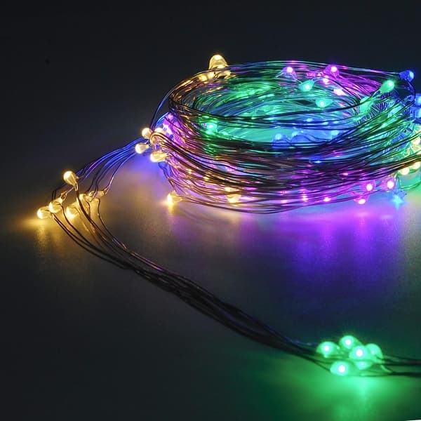 slide 1 of 7, Fuji Labs 120L Mini LED 2-Meter 6-Strip Multi-Color Multi-Mode Battery Powered String Light - Multi Color - 2 Meter 2 Meter - Multi Color