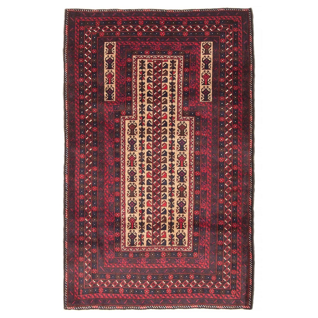Teimani Tan Rug 3'1" x 5'0" - 3'1 x 5'0