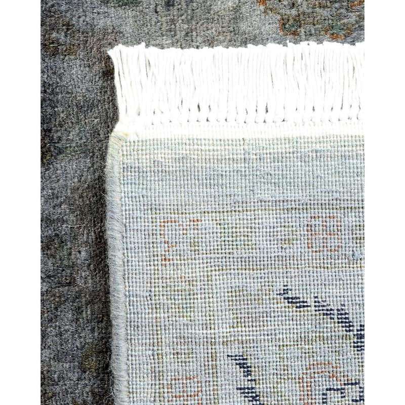 Overton Hand Knotted Wool Vintage Inspired Modern Contemporary Overdyed Gray Area Rug - 3' 1" x 5' 3"