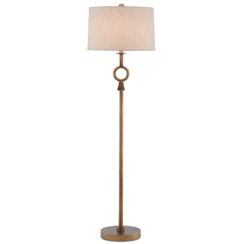 Currey & Company Germaine Brass Floor Lamp - 62"h x 18"dia.