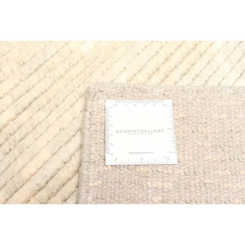 ECARPETGALLERY Hand-knotted Tangier Light Green Wool Rug - 5'2 x 7'9