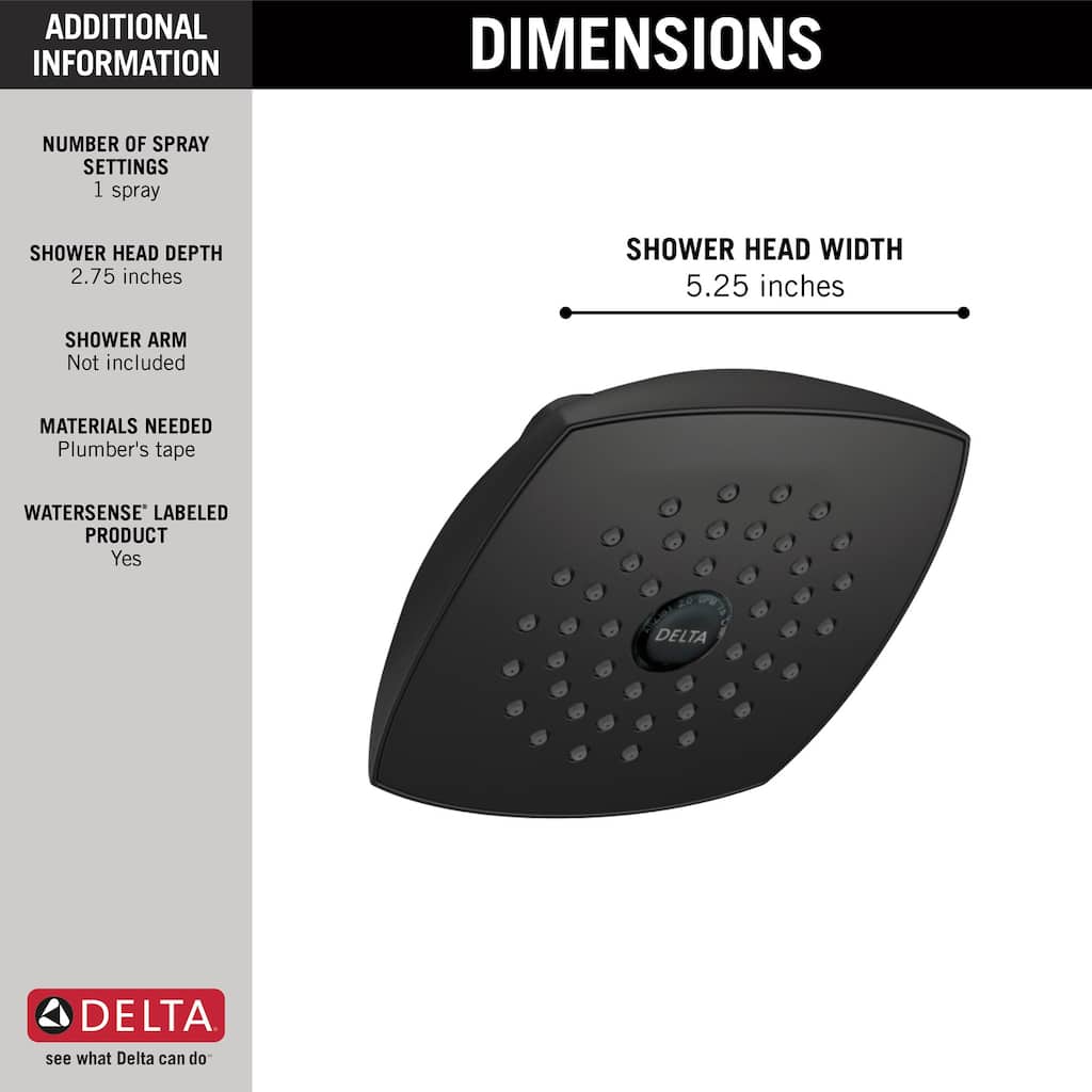 Delta Universal Showering 1.75 GPM Single Function Shower Head