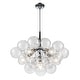preview thumbnail 5 of 9, 6-Light Cluster Glass Globe Bubble Chandelier - 25in
