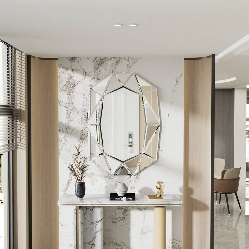 Diamond Beveled Edge Bathroom Wall Vanity Mirror