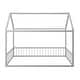 preview thumbnail 6 of 13, Little Seeds Skyler Metal Montessori House Bed with Removable Rail, Twin, Dove Gray Grey