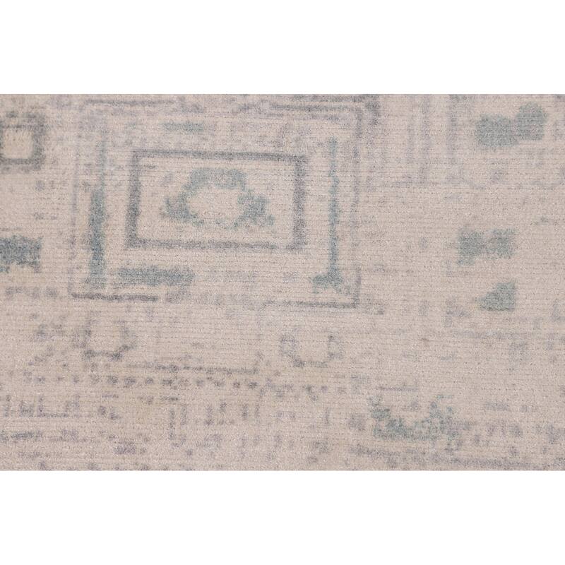 Abstract Oriental Area Rug Handmade Wool Carpet - 5'4"x 7'9"