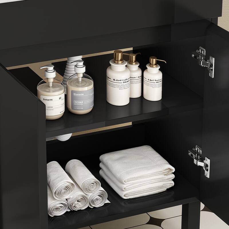 Moasis 24 Inch Bathroom Vanity with Undermount Sink and Soft Close Door Modern Design