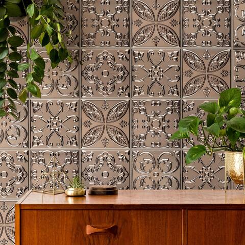 SomerTile Trend Titanium 7-7/8" x 7-7/8" Ceramic Wall Tile - Case (21 Tiles)