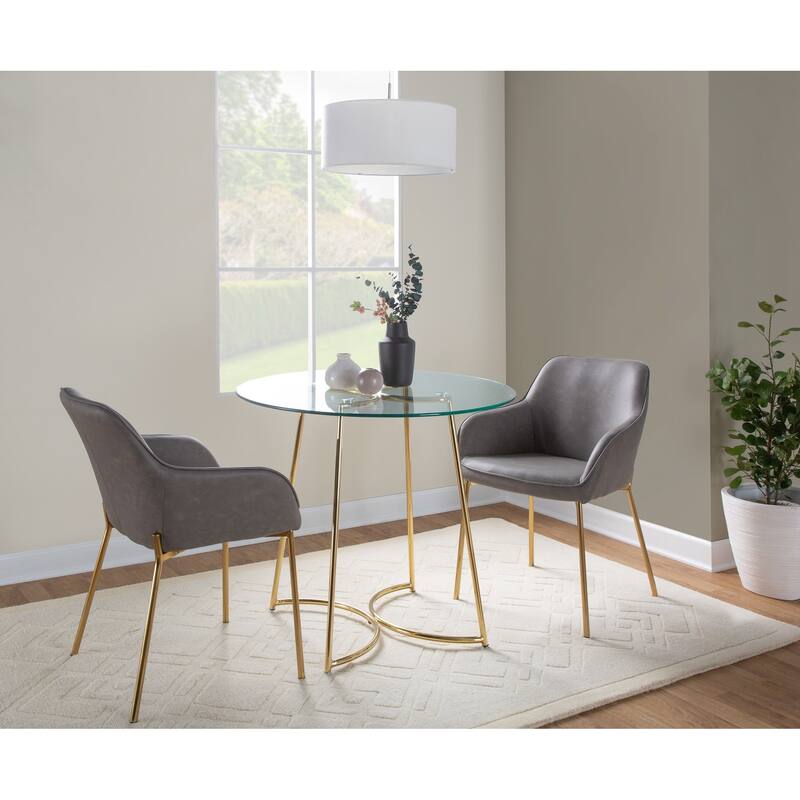 Silver Orchid Galotti Gold Upholstered Dining Chair (Set of 2)