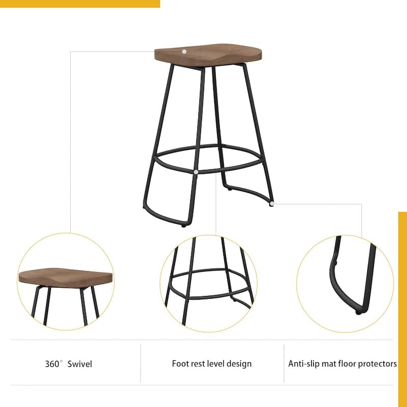 Bar stools set of 2 Counter Height Chairs Bar Stools 26 Inches