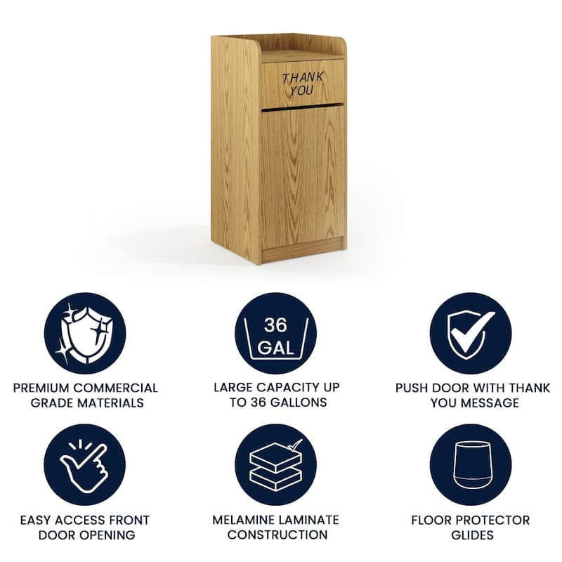 Wood Tray Top Receptacle