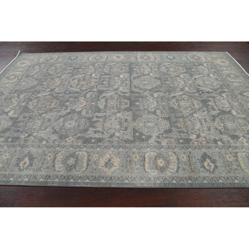 Silver Washed Traditional Ziegler Turkish Wool Area Rug Bedroom Carpet - 6'7" x 9'10"