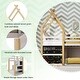 preview thumbnail 18 of 16, Multifunctional Design and House Shape Bunk Bed with Storage Staircase and 2 Blackboards, Twin over Twin, White