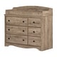 preview thumbnail 8 of 14, South Shore Angel Changing Table 6-drawers, Weathered Oak - N/A