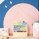 preview thumbnail 14 of 13, Fortune Candy House-Shaped Kids Storage Cabinet with Fabric Bins, Multi-Compartment Toy & Book Organizer, Vertical Design