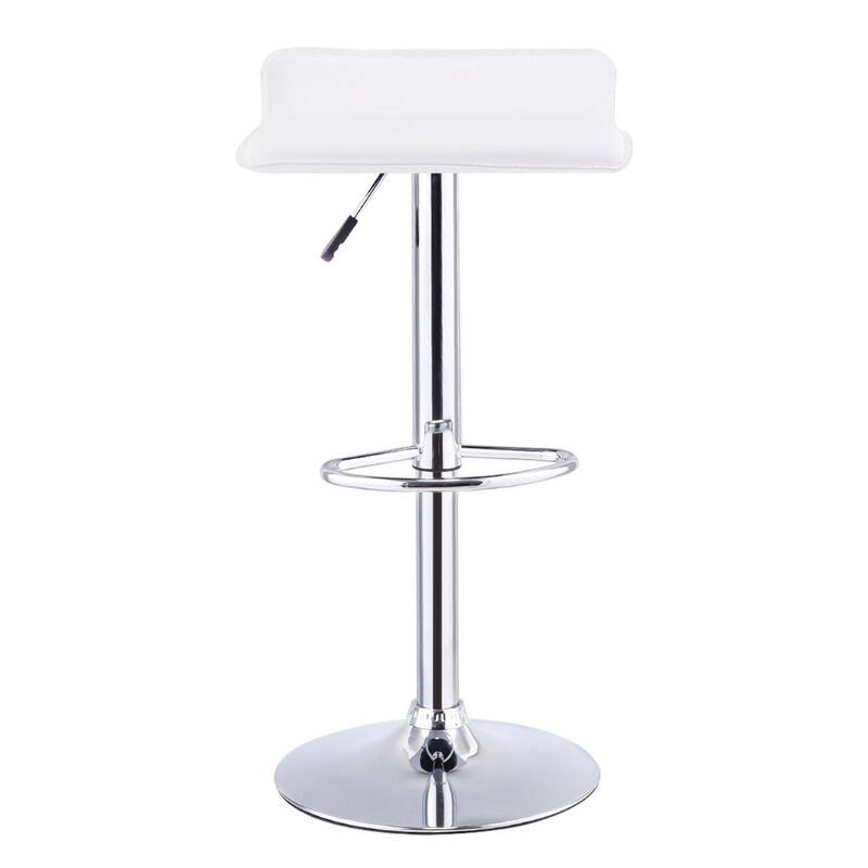 Costway Set of 2 Swivel Bar Stool Adjustable PU Leather Backless