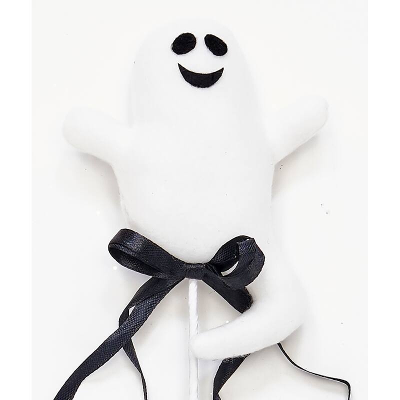 15.5" Happy Ghost Halloween Pick, Set of 8