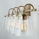 preview thumbnail 6 of 22, Jayne 4-light Bath/ Vanity Fixture w/ Clear Seeded Glass