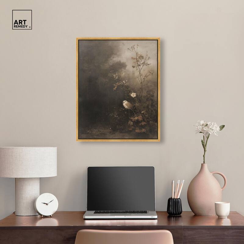 Owl in the Shadows II Canvas by Art Remedy