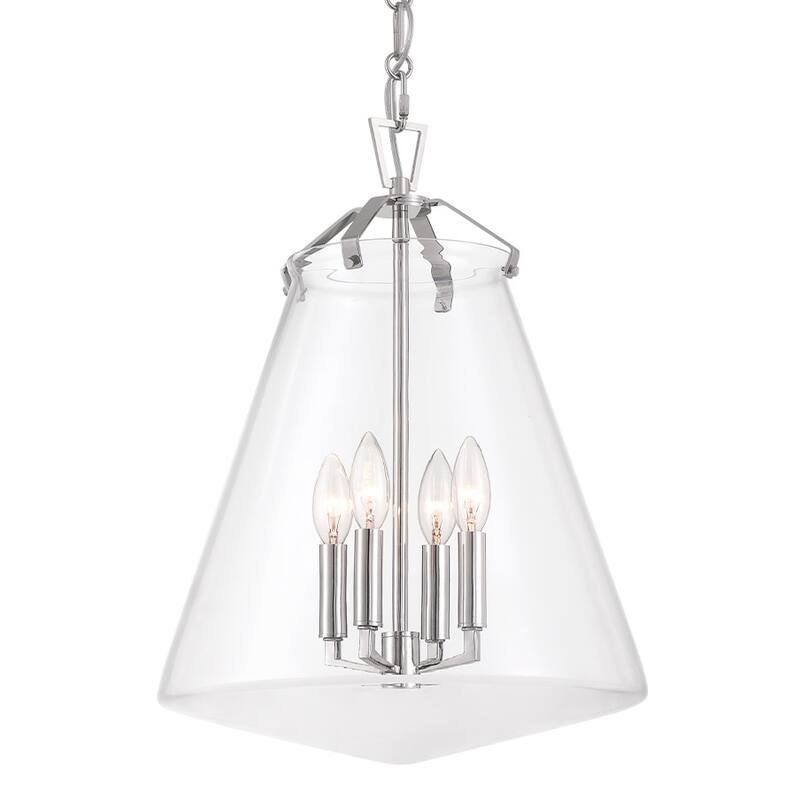 Crystorama Lighting Group VSS-7015 Voss 4 Light 15" Wide Taper Candle - Polished Nickel