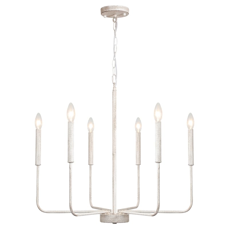 6-Light W26.18" x H66.92" Candle Chandelier for Living Room Kitchen Island