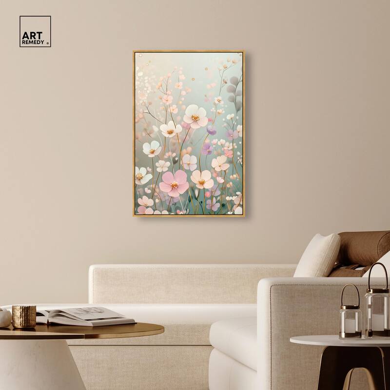 Tiny Blooms I Canvas by Art Remedy