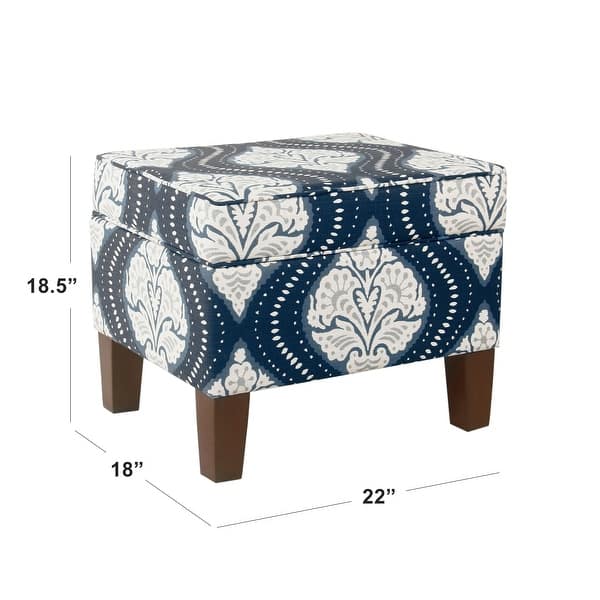 dimension image slide 2 of 8, HomePop Medium Storage Ottoman