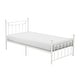 preview thumbnail 1 of 3, Twin Platform Bed with Open Slatted Frame and Ball Finials White