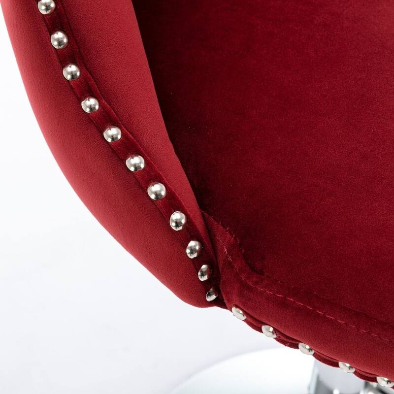 Bar stools with Backs Luxurious Velvet Swivel - Adjustable Height, Set of 2