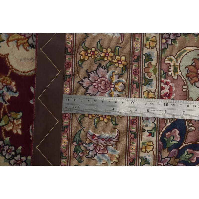 Hand Knotted Oriental 100% Wool Carpet Traditional Floral Red Sumak Area Rug - 5' 0'' X 3' 5''