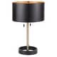 preview thumbnail 11 of 12, Silver Orchid Nissen Metal Table Lamp Black/Gold