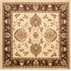 preview thumbnail 41 of 133, SAFAVIEH Lyndhurst Hermanda Traditional Oriental Rug 6'7" Square - Ivory/Brown - Square