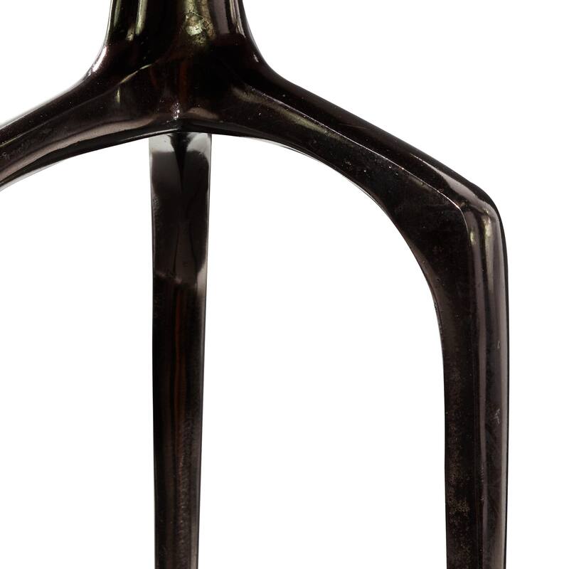 Aluminum Metal Tray Inspired Top Accent Table with 3 Tripod Legs - Gold, Silver or Black - Roche River Decor