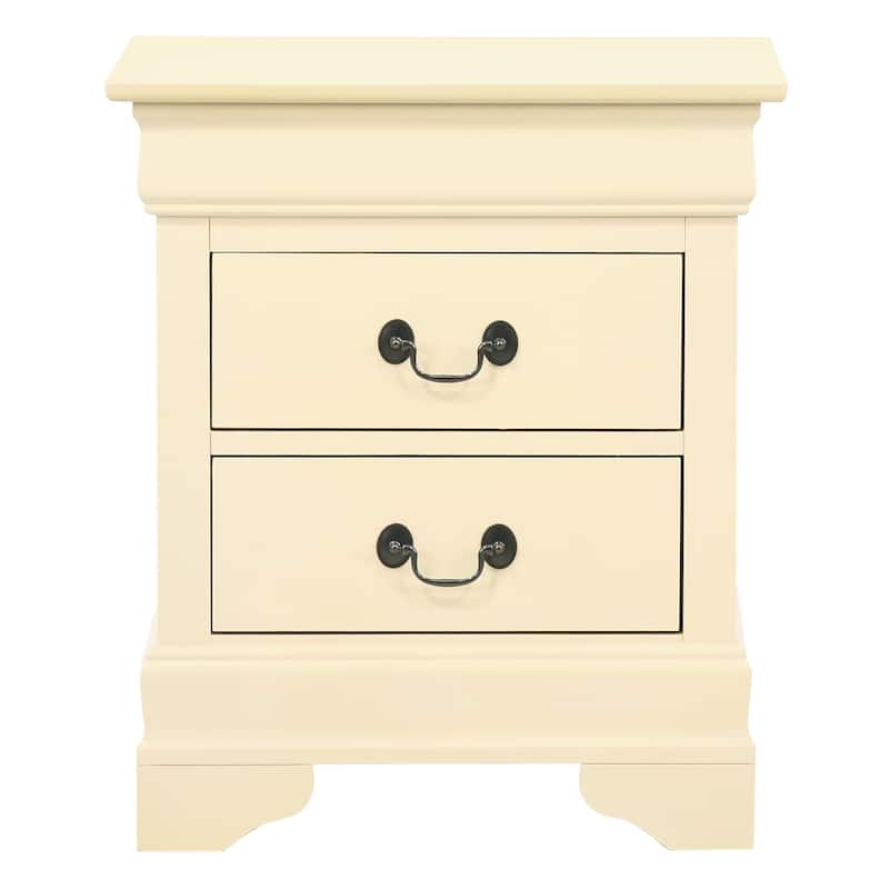 Louis Phillipe Traditional 2-drawer Wood Nightstand